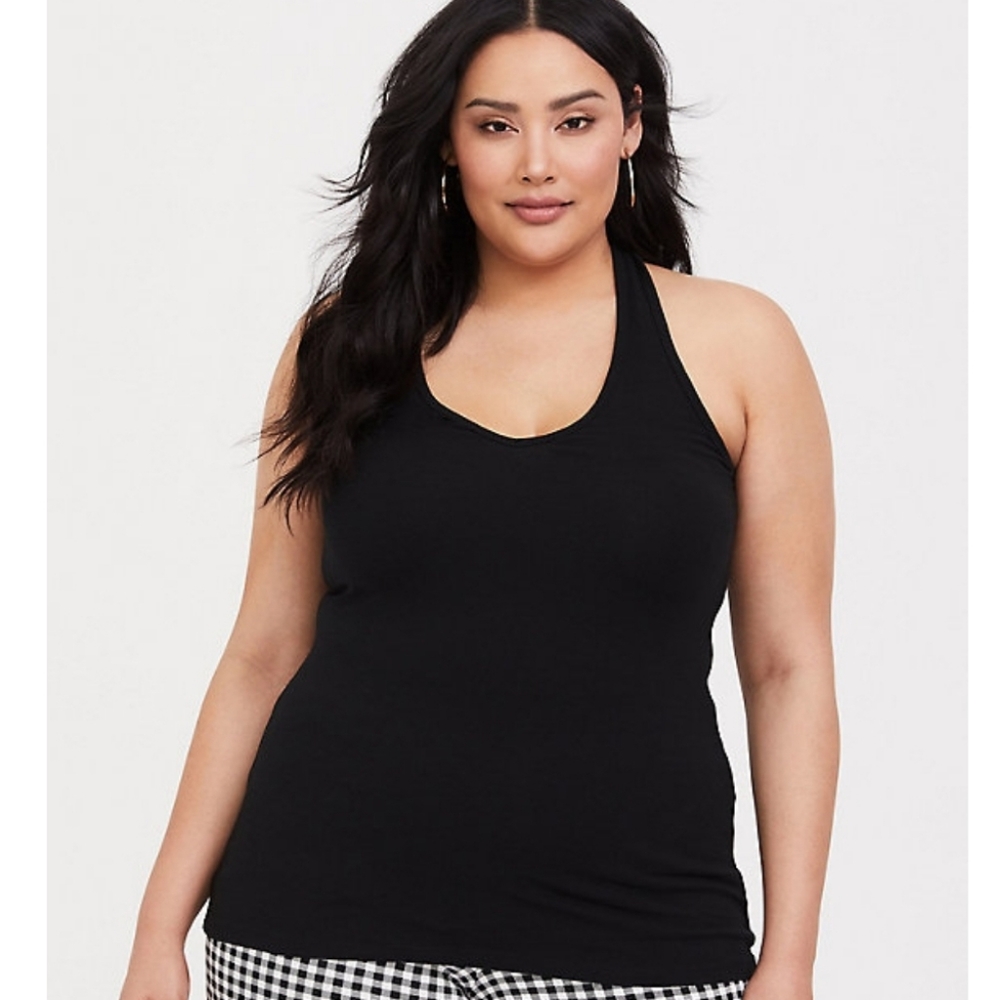 NWT Torrid Black Foxy Halter Top Size 0